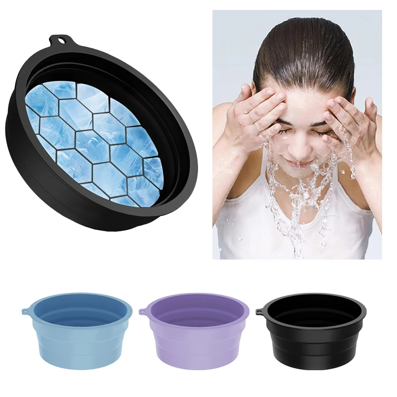 접이식 아이스 테라피 페이스 볼 부드러운 실리콘 피부 완화 및 스파 트리트먼트 뷰티 액세서리