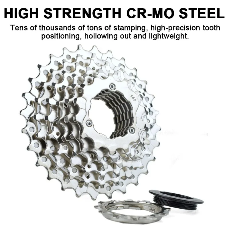 MTB Mountain Road Bike 7 Speed Cassette 7S Flywheels Sprocket 12-28T/12-32T HG Cassette Low Noise Flywheel Bike Parts