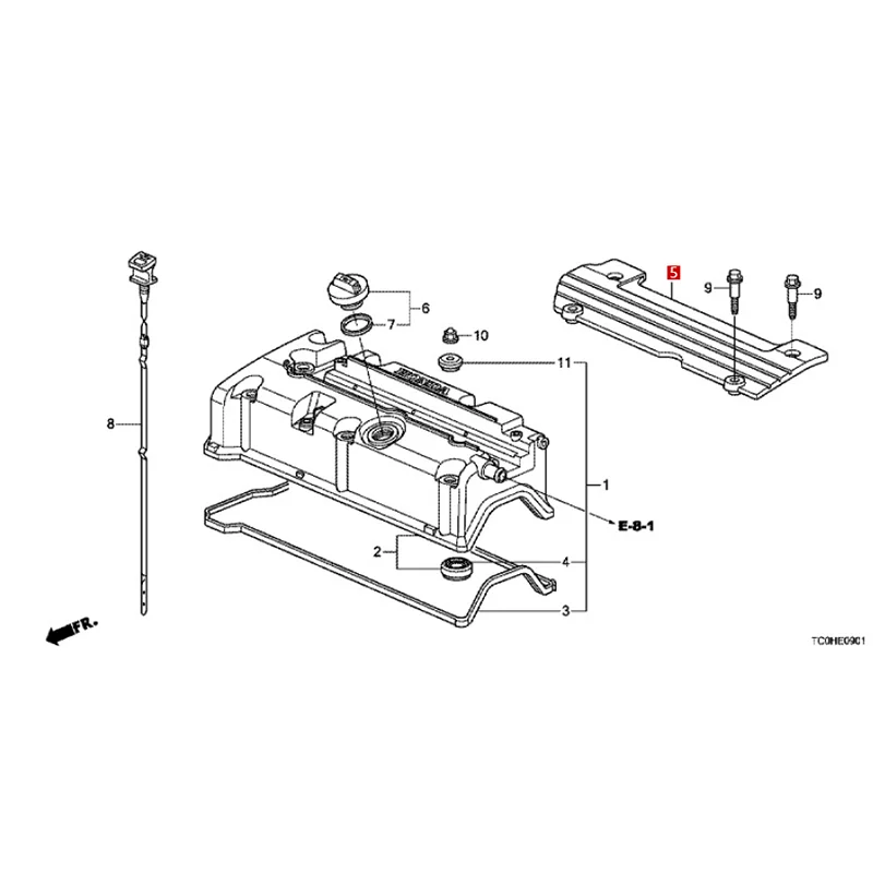 Ho nd a غطاء أمامي لأسطوانة المحرك (2.4 لتر) غطاء 9 12500R40A00/12500-R40-A00/12500 R40 A00