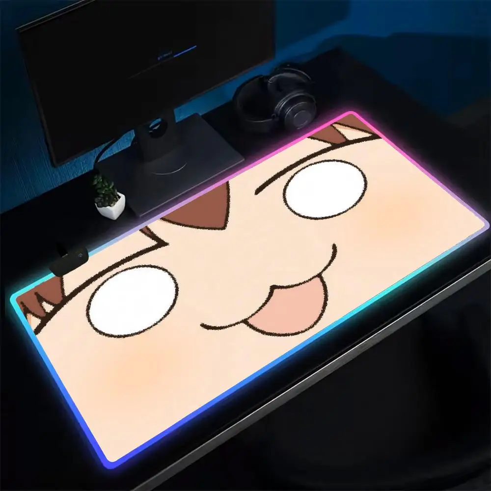 

Коврик для мыши My Deer Friend Nokotan, игровой коврик для мыши в стиле аниме, светодиодные настольные коврики с подсветкой, резиновые настольные коврики XXL RGB