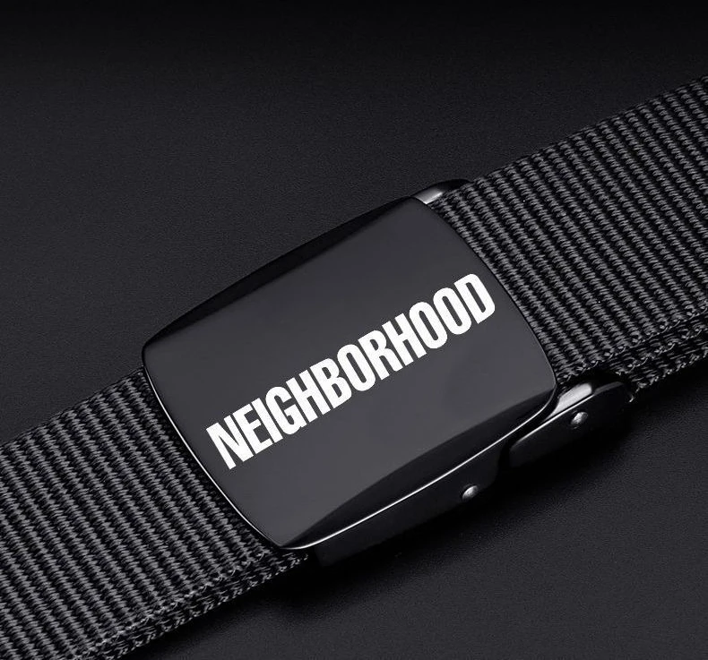 NEIGHBORHOOD Men Nylon Waist Belt, Trendy Versatile Casual Adjustable Pants Strap for Youth Daily Streetwear