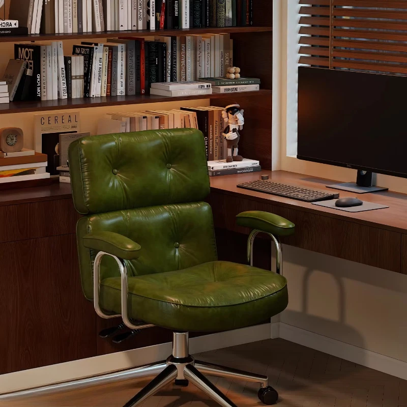 Cadeira de escritório leve com encosto, giratória, para computador, design nórdico, relaxante, ergonômica, móveis para casa