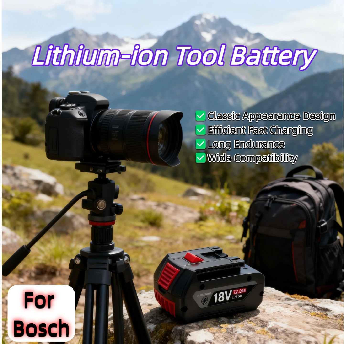 

for Bosch 18V Professional System Power Tools BAT609 BAT618 GBA18V80 ProCORE 18V 18.0Ah Replacement Battery, 21700 Li-Ion