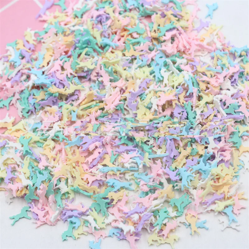 10/50g Colorful Unicorn Clay Slices Soft Pottery Mixed Polymer Sprinkles for DIY Crafts Filling Decoration Accessories