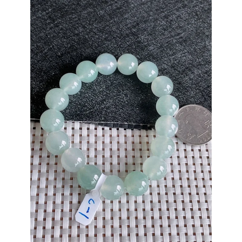 Grânulos de pulseira naturais, flores flutuantes tipo gelo, jade 17, 58.58G