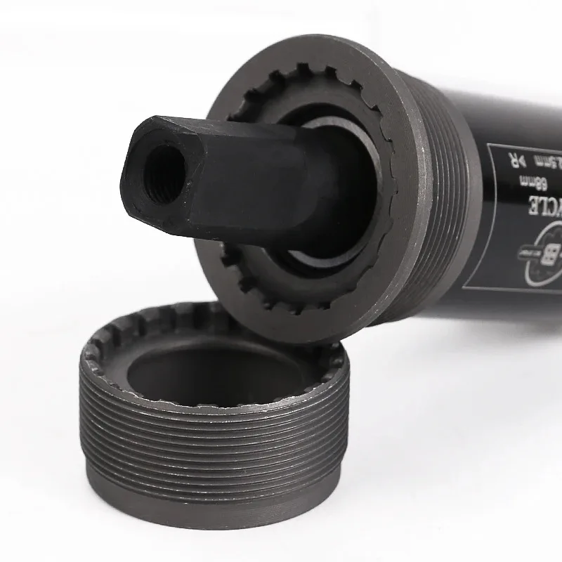 Bike Bottom Bracket Square Hole Crank Axis, Bicycle Middle Mountain Bike Center Shaft for Square Tapered Spindle Crank view 4