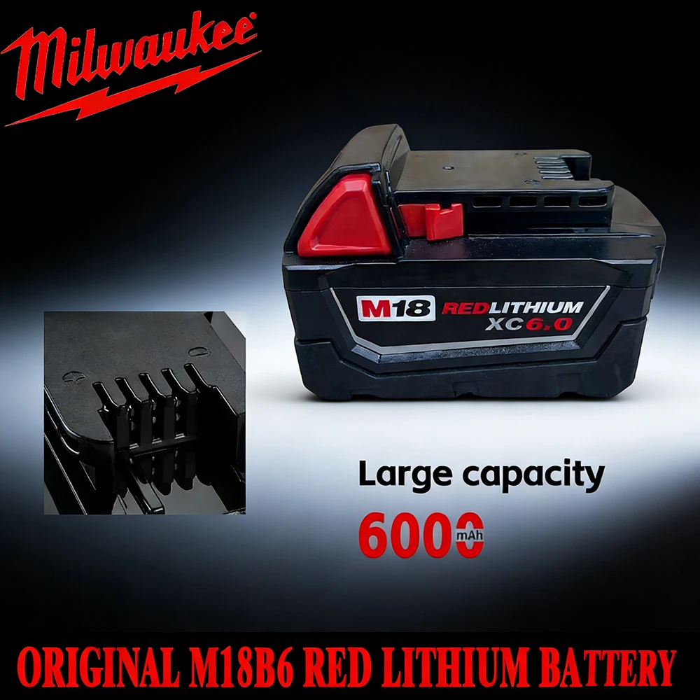 

100% New Milwaukee18V Battery Rechargeable 6000mah Lithium Ion 18650 Battery For Milwaukee Electric Power Tool 48-11-1950
