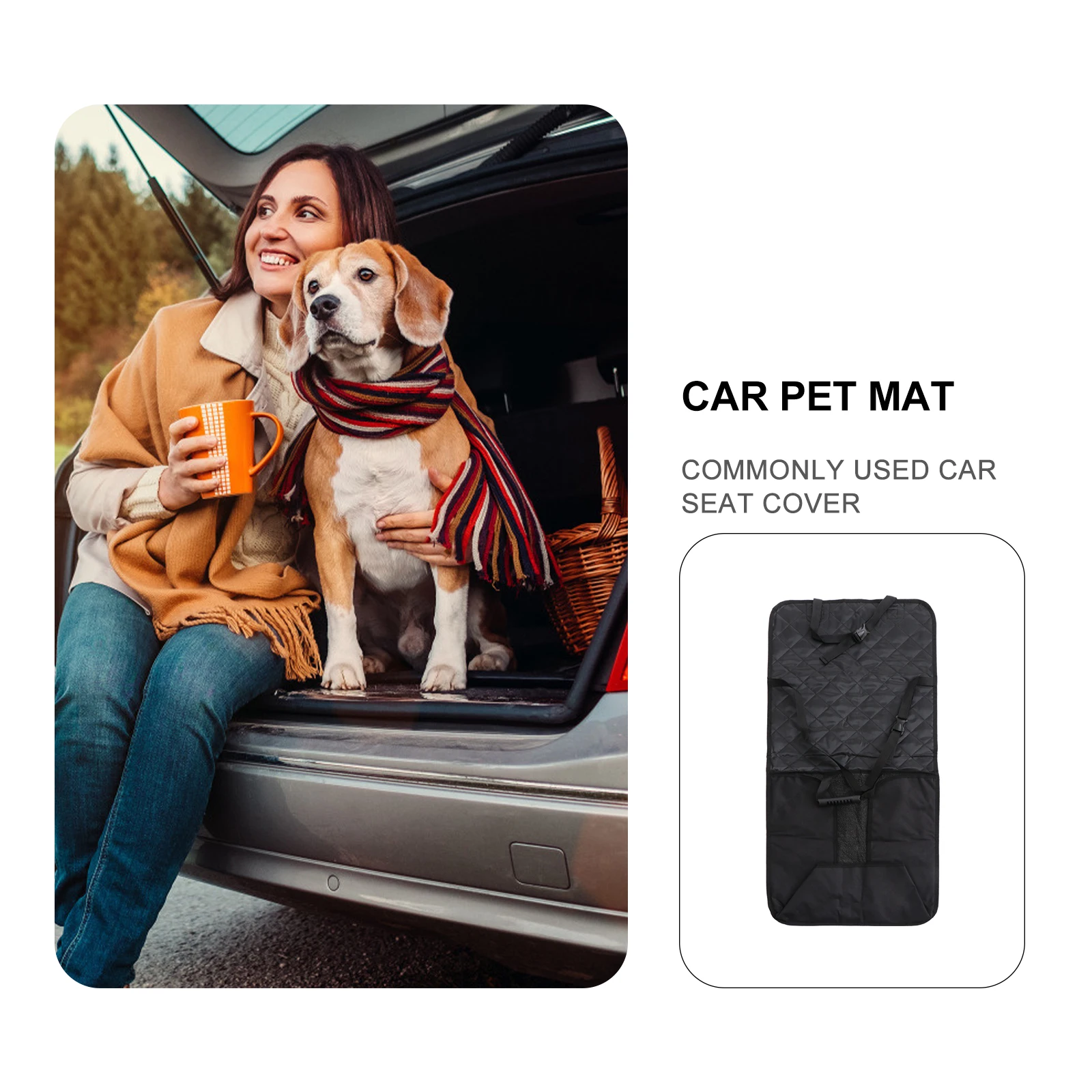 

Travel Car Mats Dogs Waterproof Pet Seat Cushion for Simple Pad Black Practical