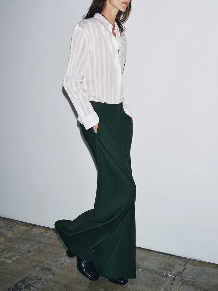 جديد 2025 خريف أنيق مخطط غير رسمي مريح للنساء irt حلو مثير Ele Sle 86596 بلوزة نسائية عصرية