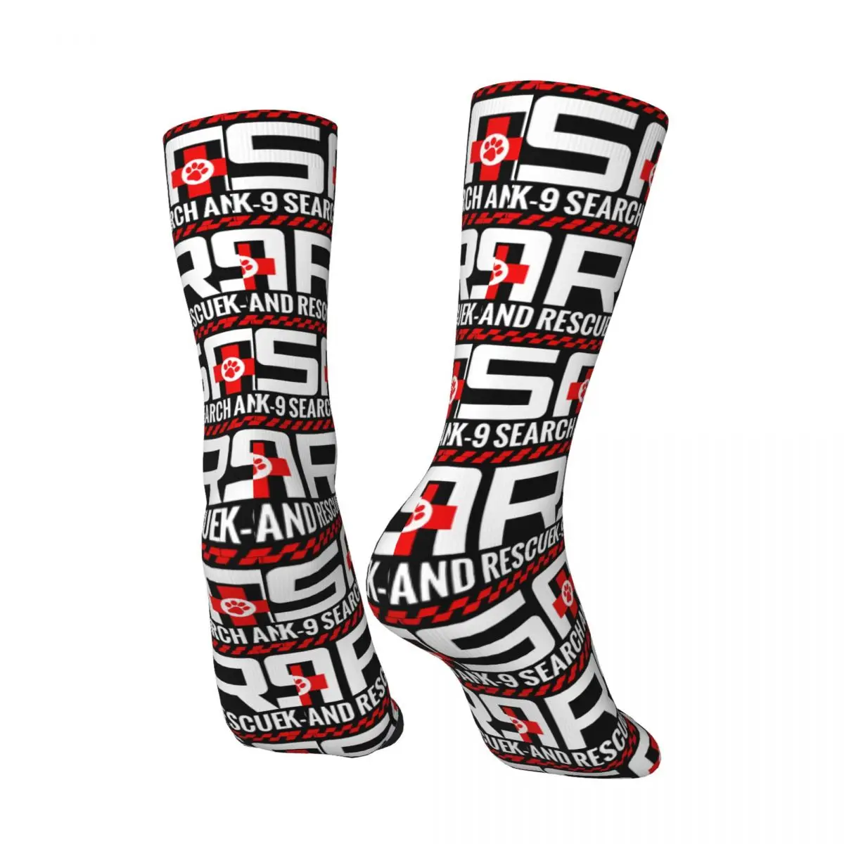 Happy Funny Men's compression Socks Cool Vintage Harajuku SAR Divine And Brave Police Dog Hip Hop Novelty Pattern Crew Crazy