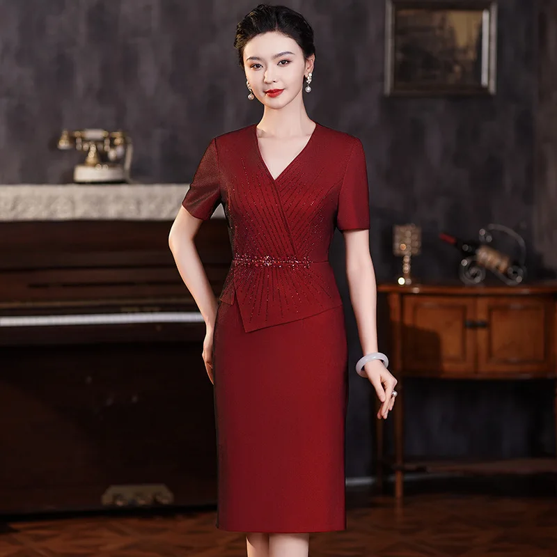 

Yourqipao New Style Chinese Cheongsam Banquet Dress with Handmade Mother Of The Bride Qipao Dress