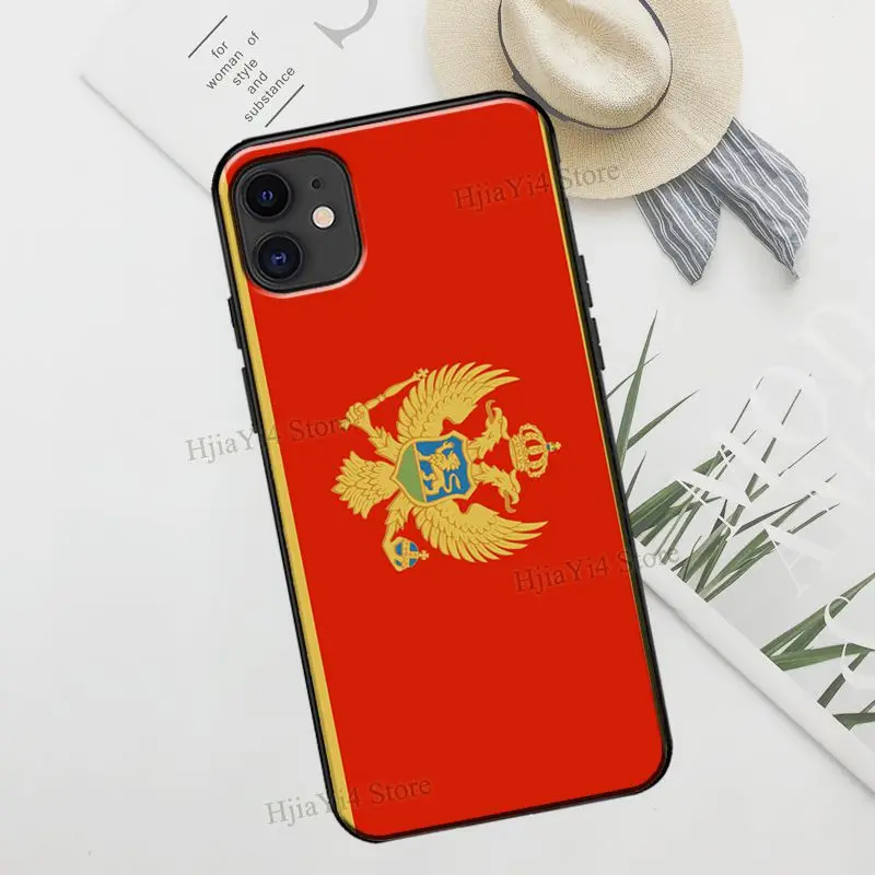 Montenegro Flag TPU Case For iPhone 13 11 14 12 15 16 Pro Max mini XR X XS Max Plus Cover Funda