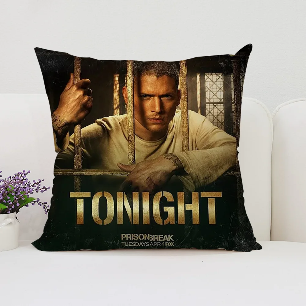 Home Decor P-Prison Break Fan Gifts Cover for Pillow Cases Decorative Bed Pillowcases Cushion Cover 50x50 Pillowcase 45*45