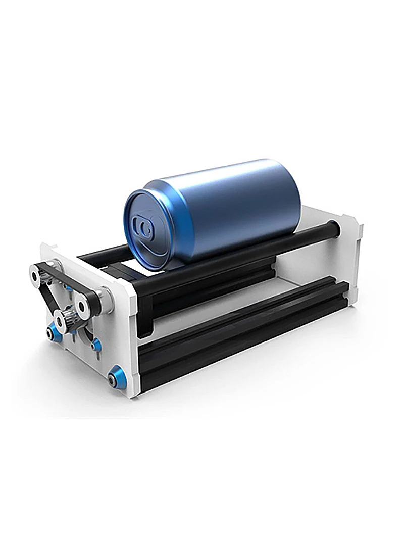 Universal Two Rollers Cylinder Engraving Rotary Axis Compatible for Desktop Mini Laser Engraving Machines with Connecting Wire