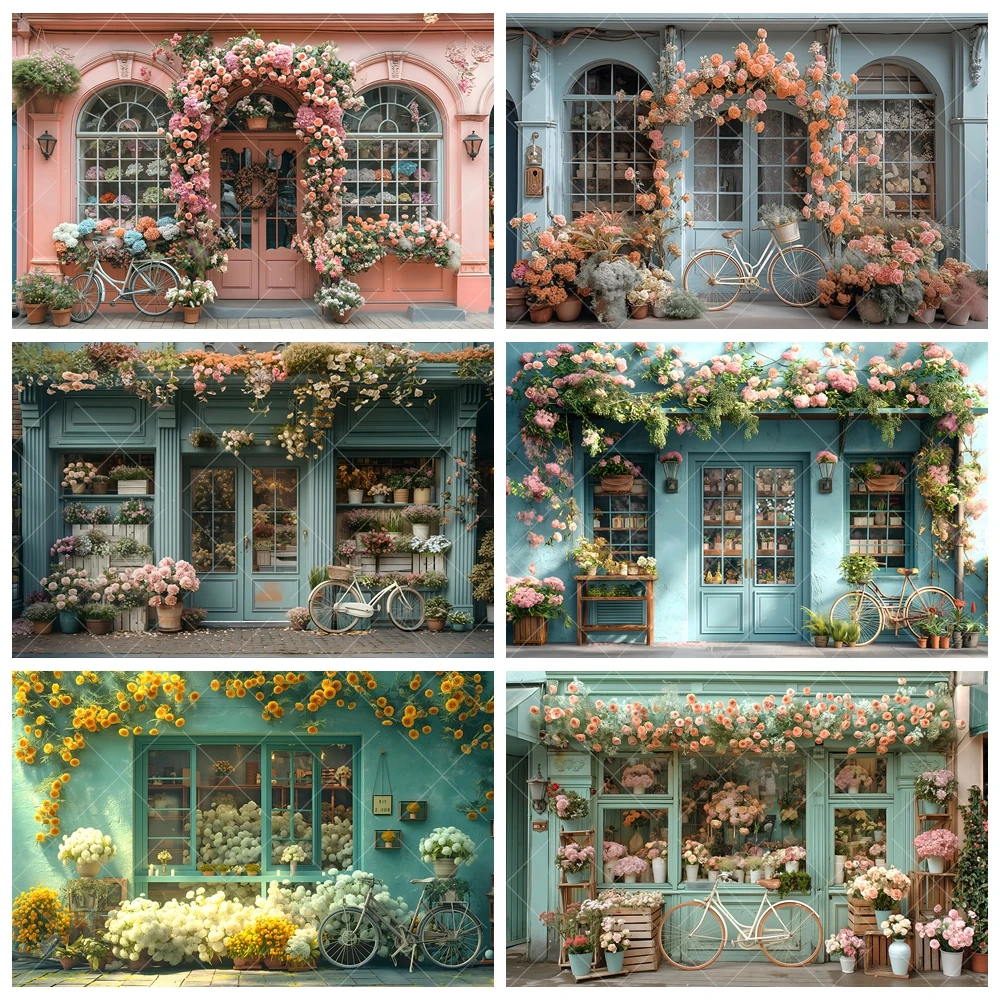 Flower Shop Store Photography Background Custom Floral Decor Banner Children Adults Birthday Portrait Backdrop For Photo Studio
