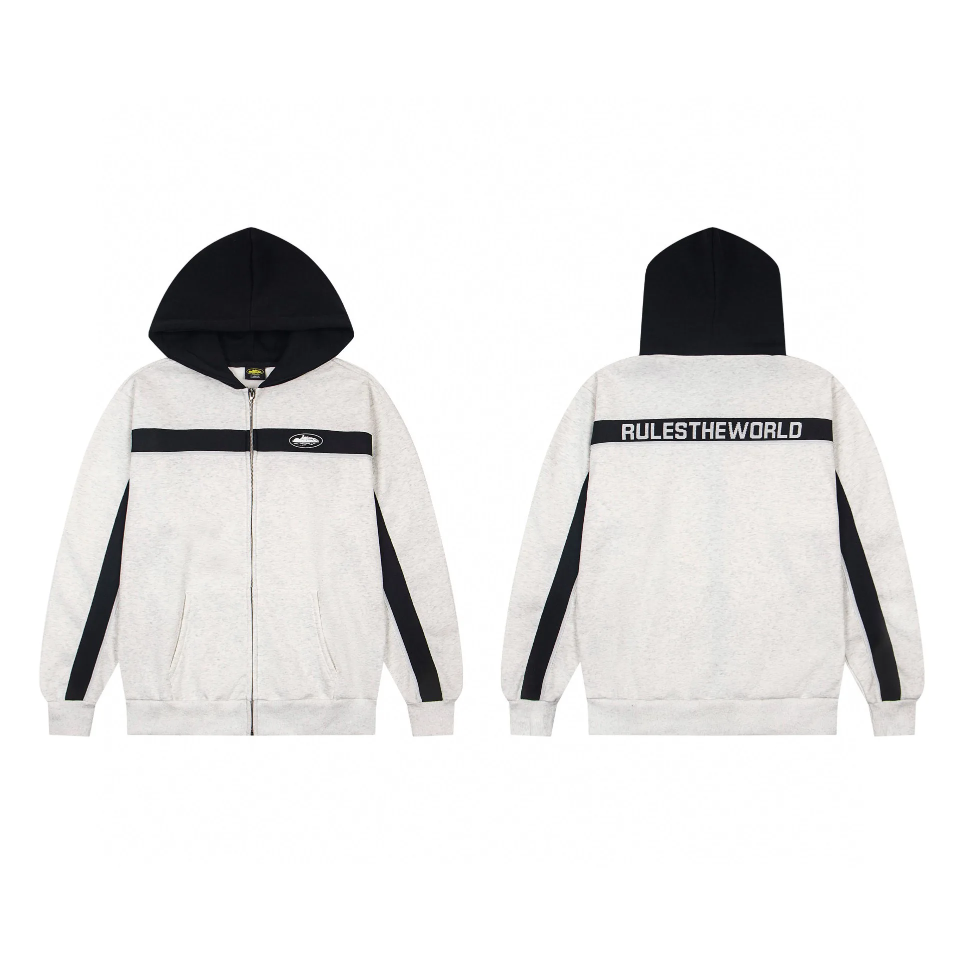 

Повседневный открытый кардиган с капюшоном на подкладке American Sle High Street Fce, уличная одежда с длинной застежкой-молнией