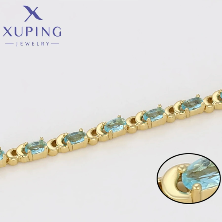 Xuping Jewelry Trendy Exquisite Elegant Women\'s Bracelet Light Gold Color Birthday Christmas Gifts X001000381