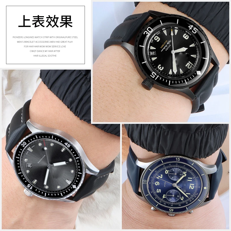 BRETA-Correa de nailon de alta calidad para reloj, correa de reloj impermeable de 20mm, 22mm, 23mm para 50 brazas, 5000/5015A/5010/5200, Mando Aéreo VILLERET