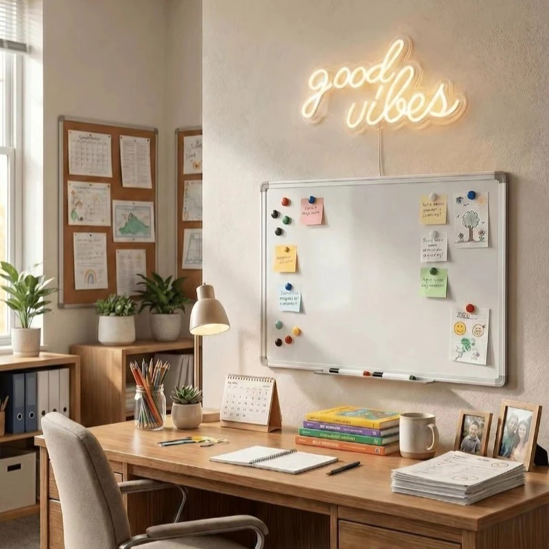 Good vibes strip the skewers neon light luminous characters Indoor barbecue atmosphere waterproof super bright led light