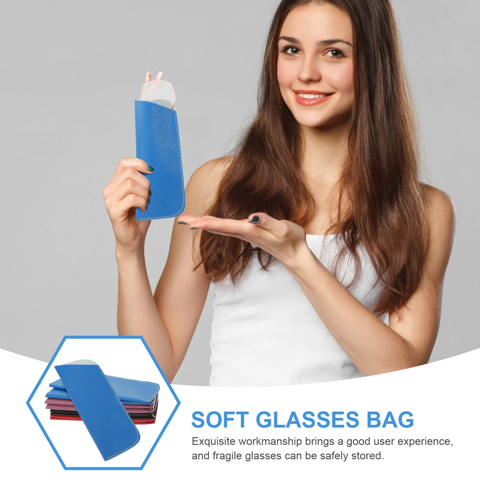 

12Pcs Glasses Storage Pouches Lightweight Supple Slide in Design Eyeglasses Case Reading Sunglasses Protective