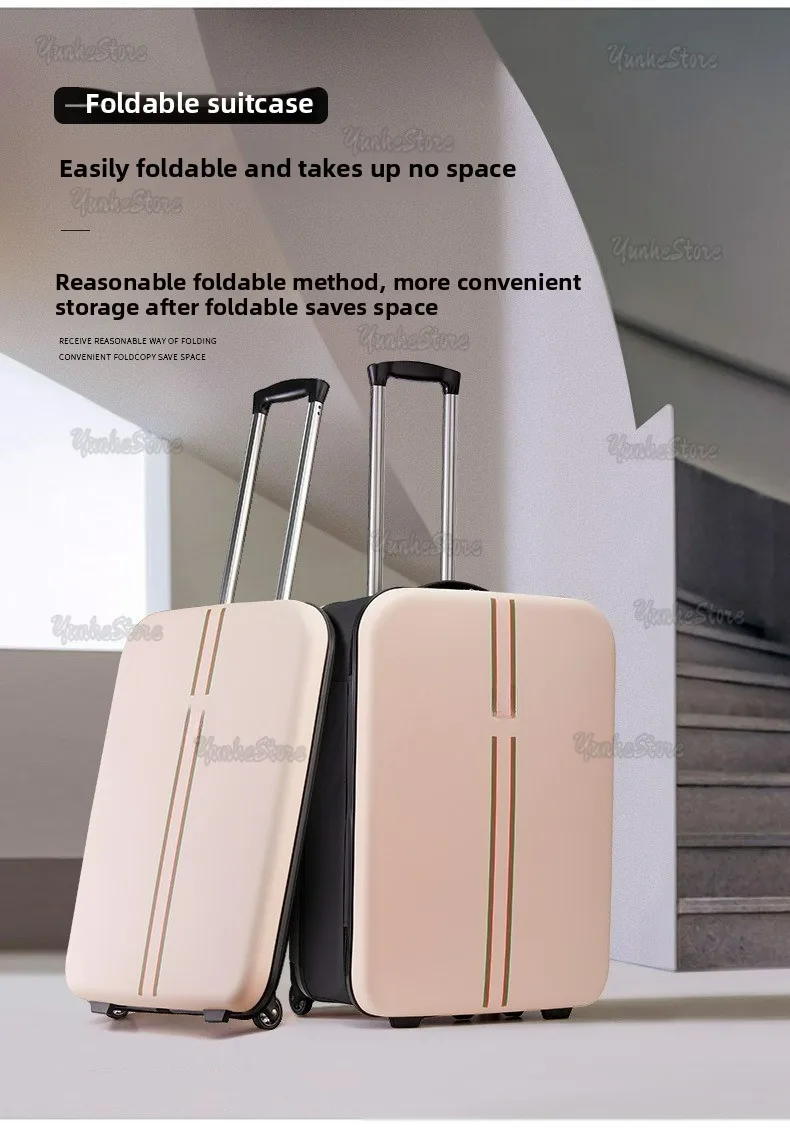 

Складной чемодан на колесиках, 20-дюймовый 24-дюймовый чемодан для деловых поездок, деловая сумка, легкий складной портативный чемодан