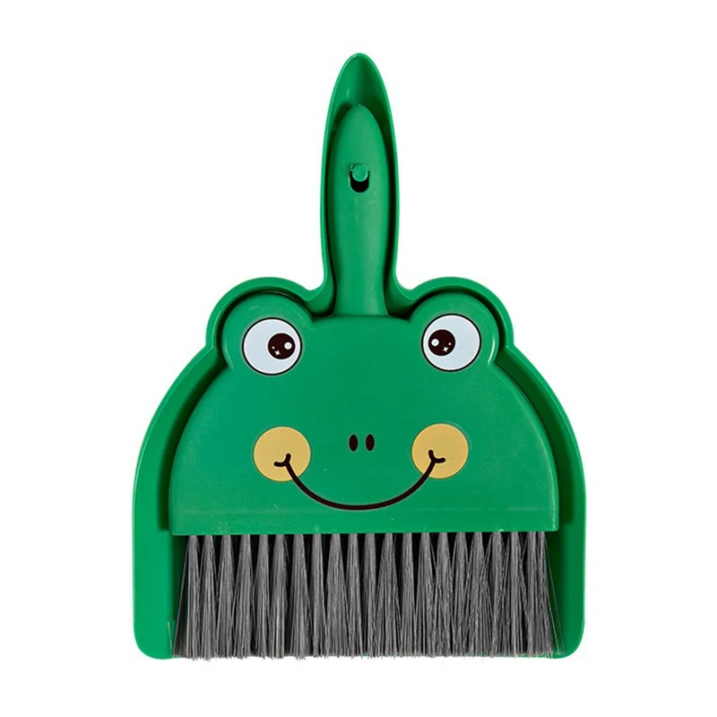 XX-Mini Bezem Stoffer Kinderen Leuke Cartoon Kleine Reinigingsset Fantasiespel Peuter Kleine Housekeeping Helper Set Duurzame Kikker