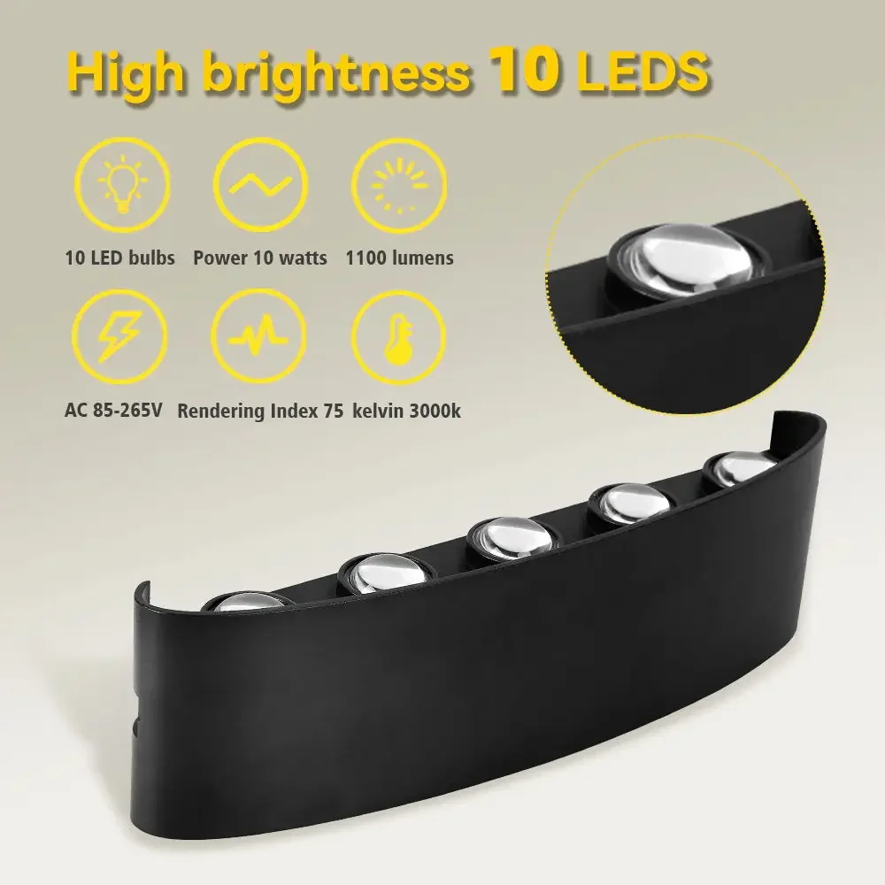 110 فولت 220 فولت وحدة إضاءة LED جداريّة ضوء مصابيح داخلية IP65 مقاوم للماء الحمام في الهواء الطلق غرفة نوم حديقة غرفة نوم الديكور مصابيح الحائط lamvillage