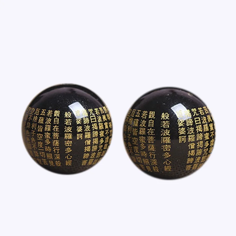 5A Natural Black Agate Heart Sutra Buddha Single Bead DIY Beads Crystal Jewelry Making