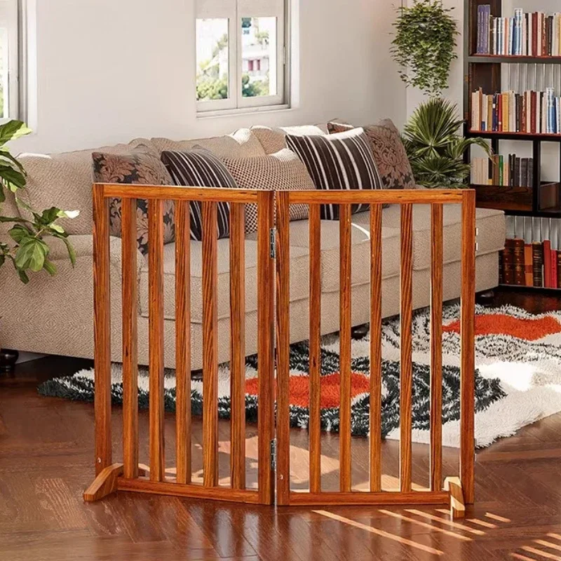 #Extendable Dog Fence Oversized Privacy Folding Wooden Dog Fence Barrier To Stairs Extendable Barrera Para Mascotas Dog Supplies