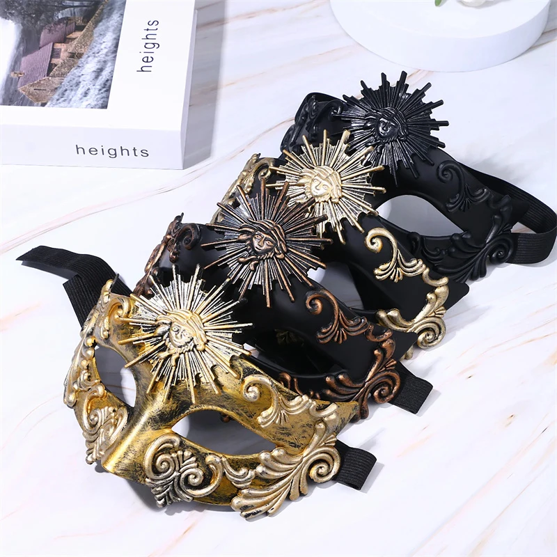 Romeinse Zonnegod Steampunk Phantom Maskerade Cosplay Masker Plastic Half Gezicht Mannen Vrouwen Punk Carnaval Halloween Rekwisieten Dansmasker