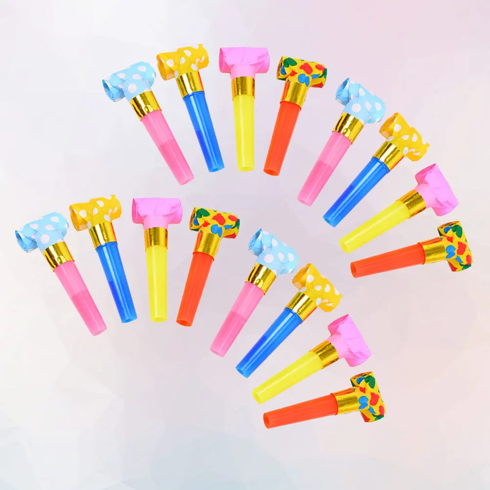 100Pcs Party Noisemakers Blowing Dragon Whistles Musical Blowouts for Masquerade Halloween Christmas Event Fun Noise Makers