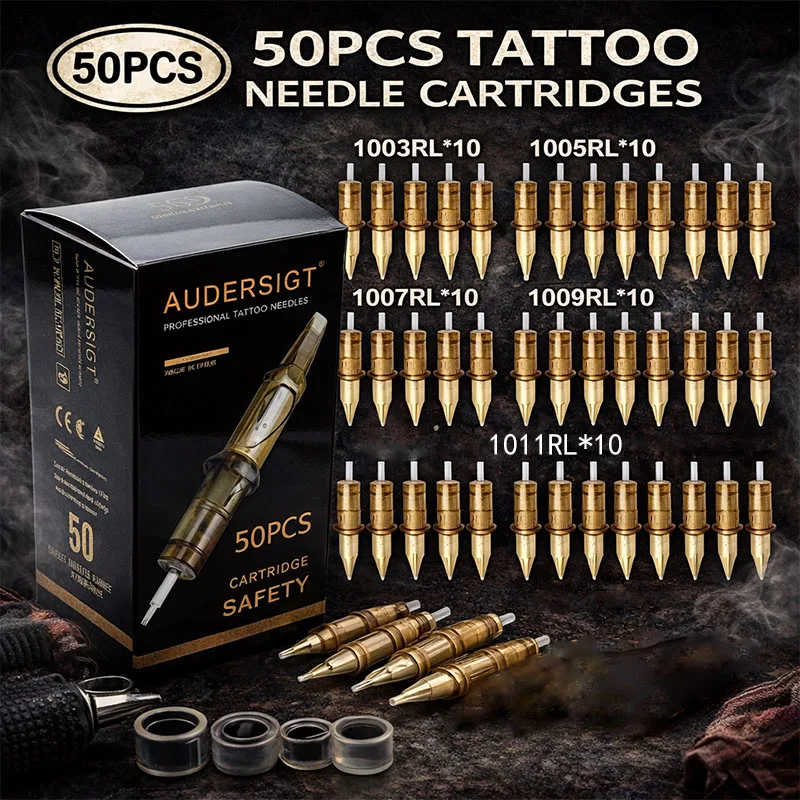 

Audersigt 50PCS 0.3/0.35mm RL/RM/RS Tattoo Cartridge Mix Disposable Tattoo Needle Round Liner 1rl 3rl 5rl 7rm 9rm 13rm 15rm