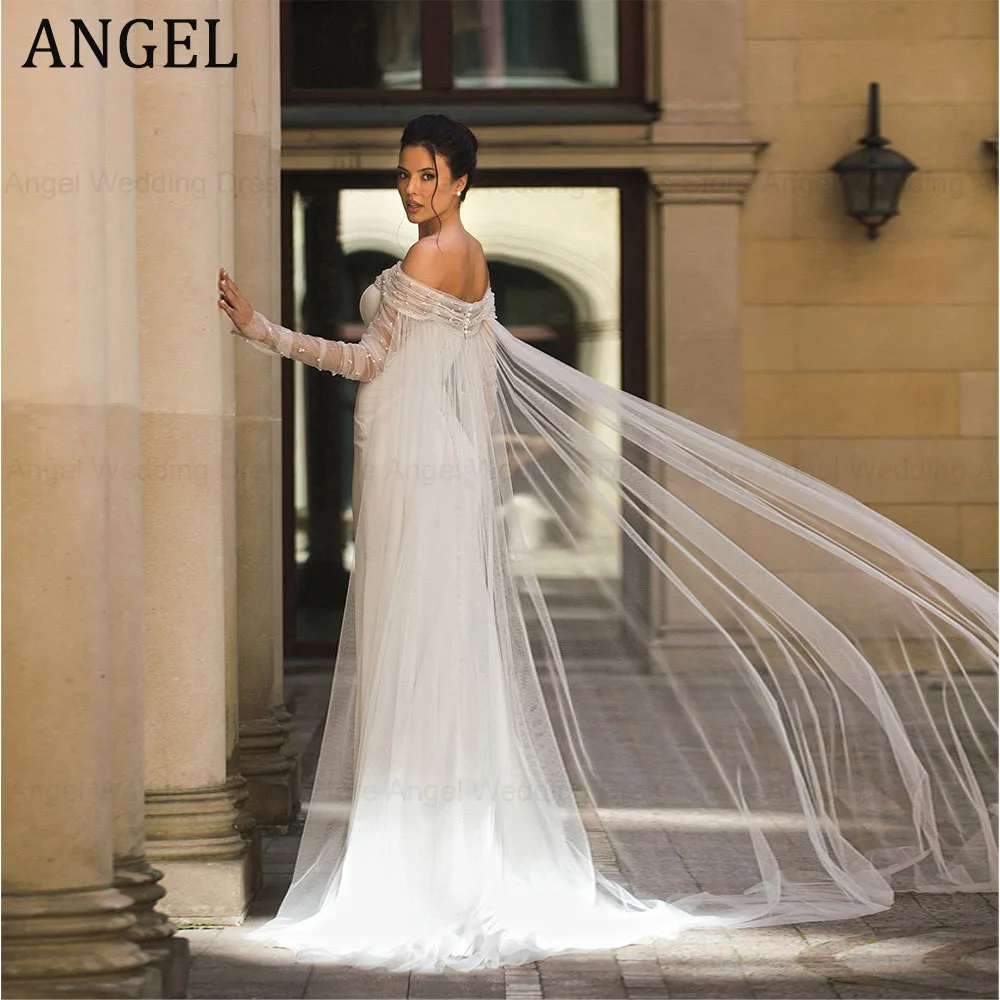 ANGEL Customized Trendy Strapless Wedding Dress 2026 Detachable Pearls Tulle Sheath Mermaid Bridal Gowns Vestidos de Novia