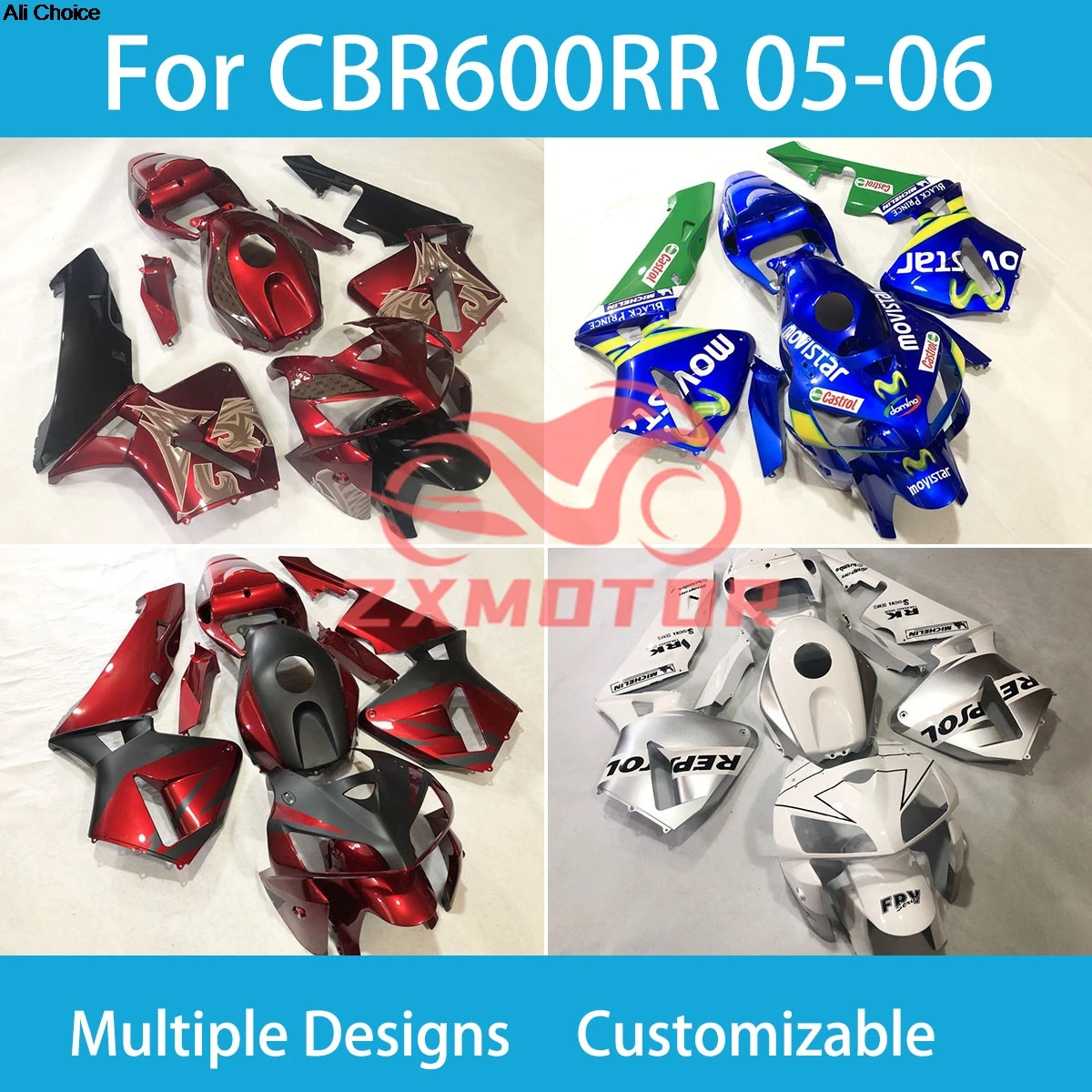 

Suitable For Honda CBR 600RR 05 06 Motorcycle Parts Fairing Kit CBR600RR 2005 2006 Rebuil Works Cover Fairings