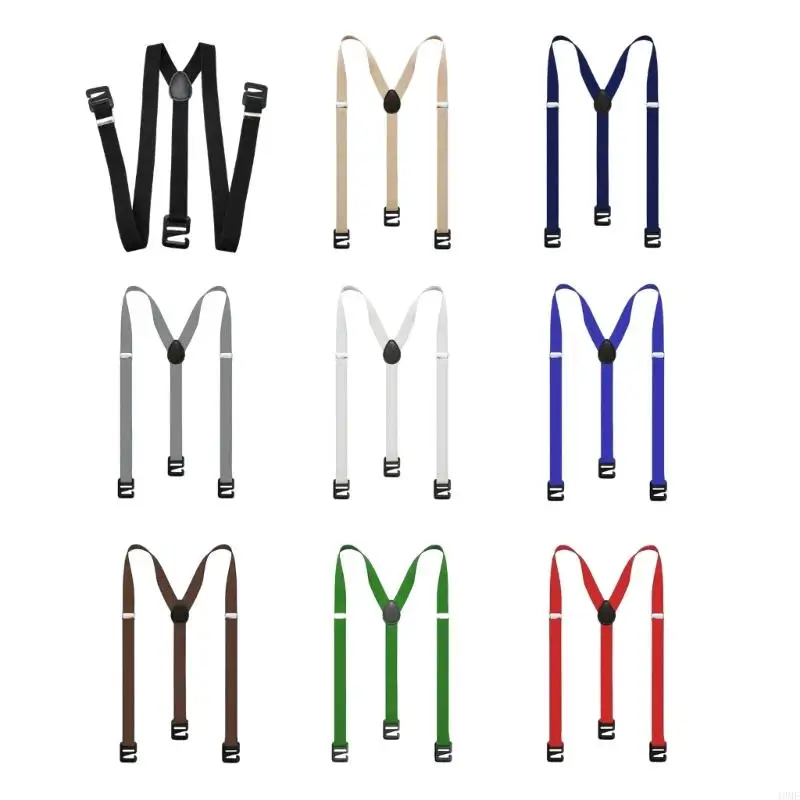 49me Stijlvolle polyester Suspenders Elastische broekbroeken Brace Duurzaamheid Suspenders