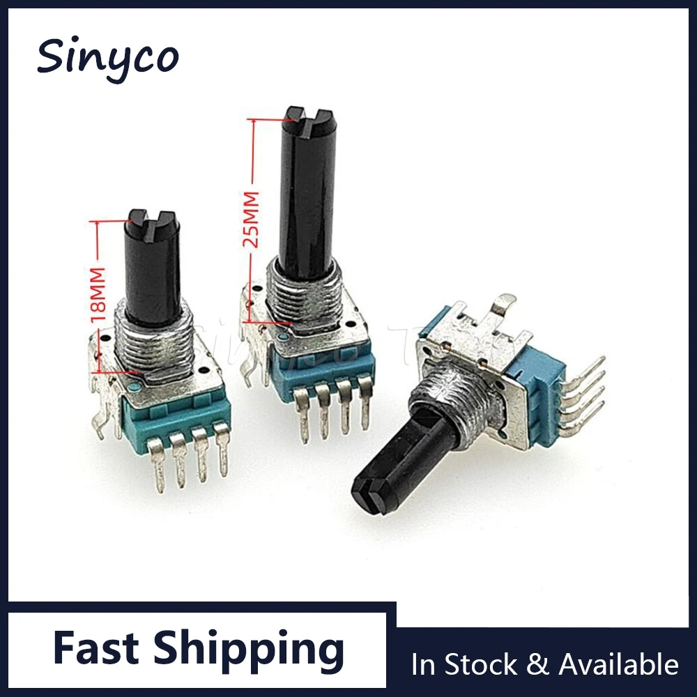 2PCS WSME250/315 RK11 Vertical 4Pin B1K B10K B100K B102 B103 B104 Welding Machine Panel Potentiometer D Shaft Length 18mm 25mm