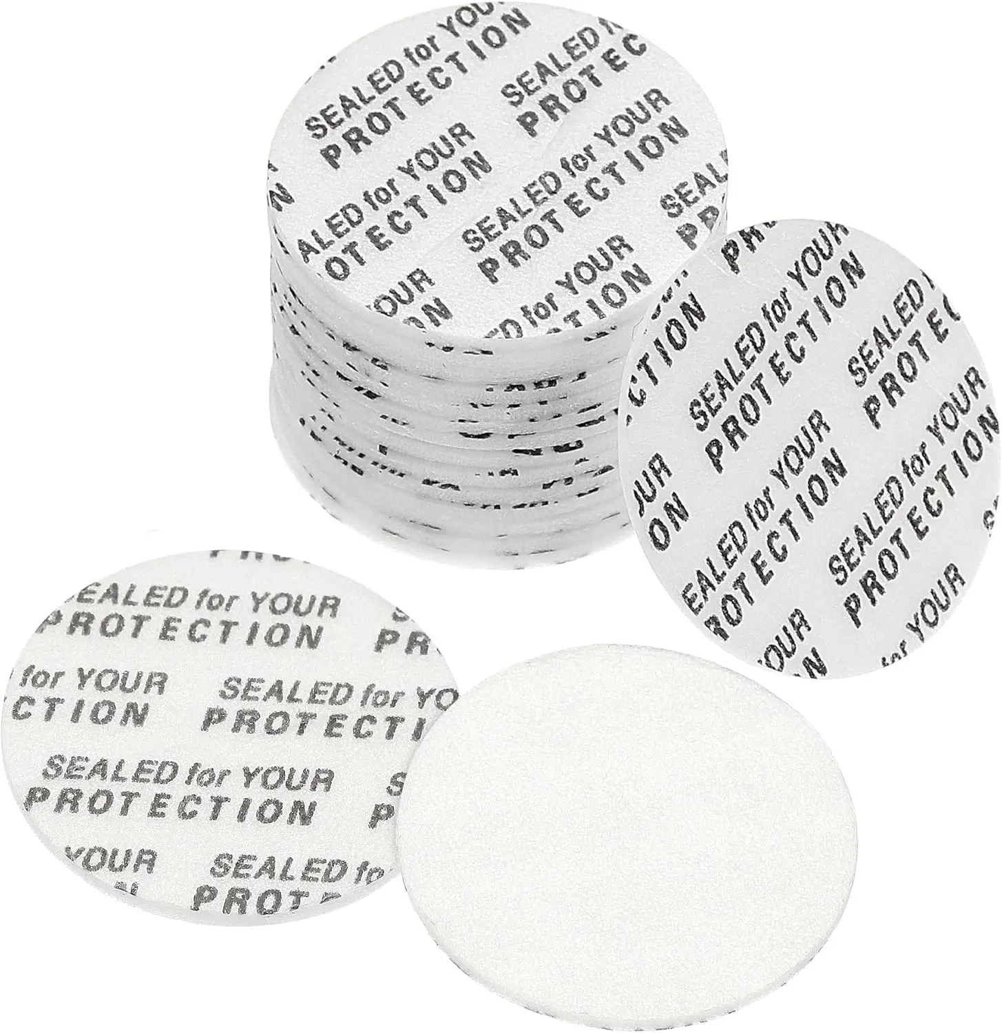 500pcs Self-adhesive Foam Resistant Tamper Pressure Sensitive Seals for Bottle Cap Liners Seals for Cosmetic Jar Pot 20mm-101mm