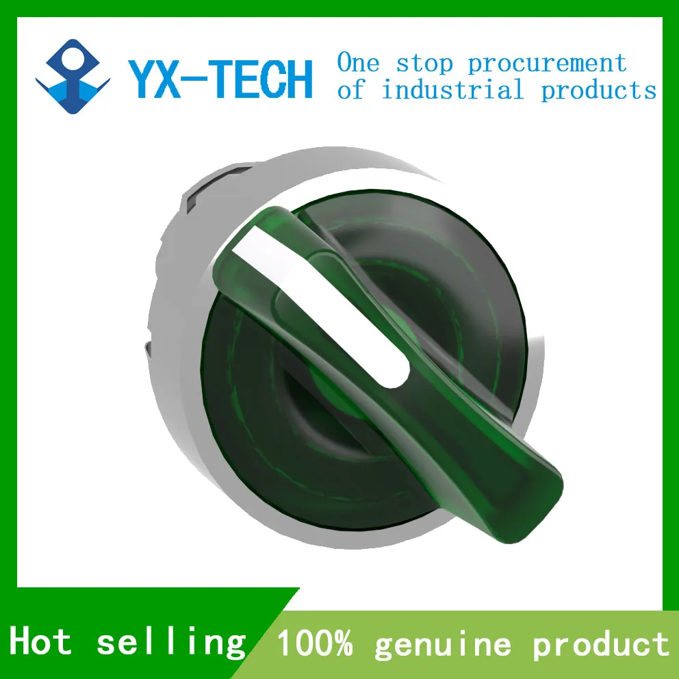 

ZB4BK1433 ZB4-BK1433 Schneider green illuminated selector switch head Ø22 2-position spring return