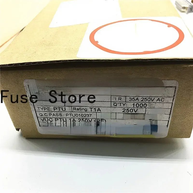 10PCS Imported Delay Slow Melting Ceramic Fuse Tape Pin 3.6 * 10 PTU 1A T1AL250V