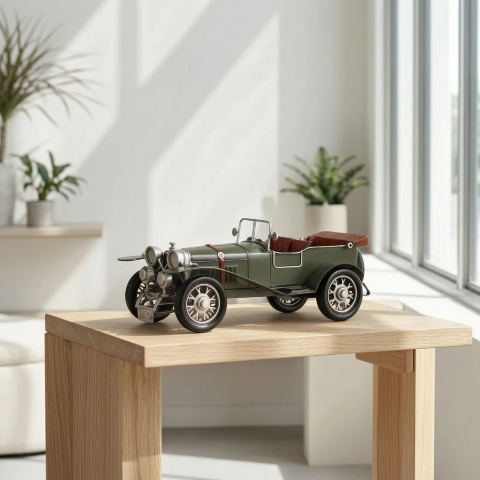 Antique Car Model Retro Tabletop Ornament for Living Room, Bookshelf