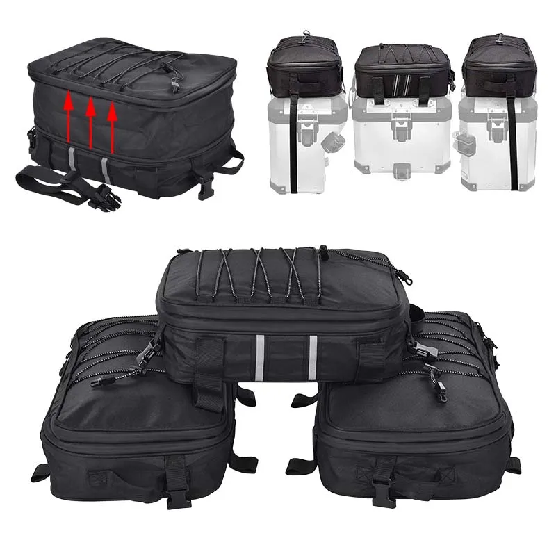 

Waterproof Motorcycle Top Case Bag Expandable Motorbike Tail Luggage Bag For BMW R 1200 GS R 1250 GS F650GS G310GS ADV