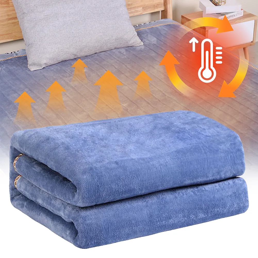 

Plush Electric Heating Blanket Soft Thicken Washable Thermal Cover Adjustable Temperature Safe Plush Throw Carpet Warm