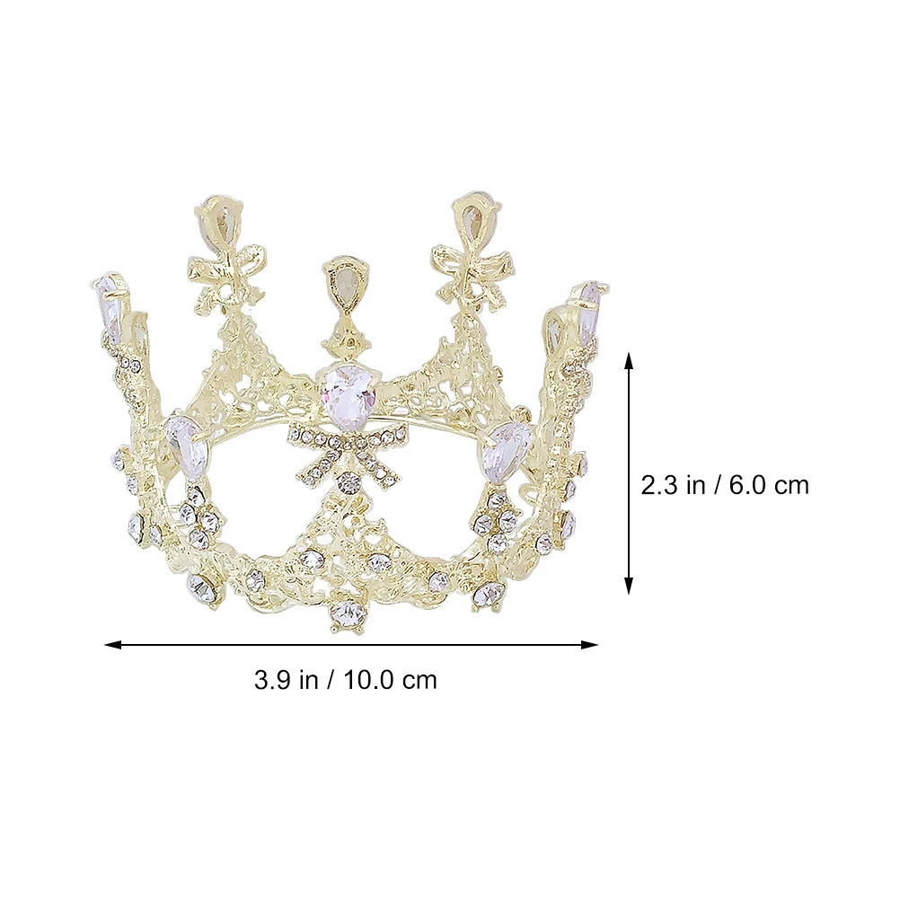 

Children Crown Princess Crown Shiny Crystal Rhinestones Birthday Accessories Girls Hair Elegant Dress Chic Costume Party