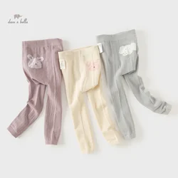 Dave Bella Girl Baby Leggings 2024 New Autumn Children's Elastic Pantyhose Comfortable Fashion Party Outdoor DB3241917