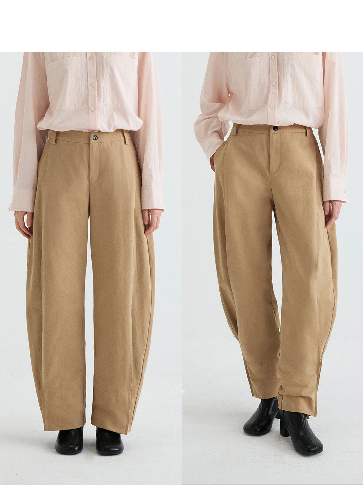 

Nice People 2026SS Women's Casual Pants Double Wear Angle Blade Cotton Fleece Twill Drawstring Two Ways to Wear Pants