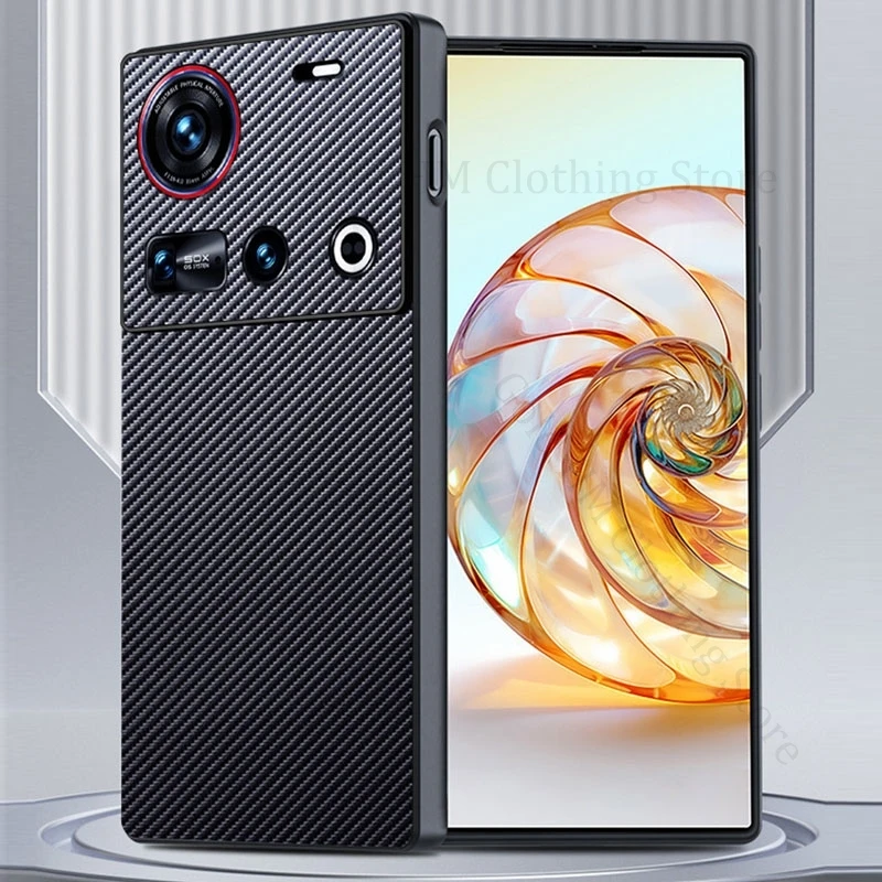 

Carbon Leather Fiber Phone Case For ZTE nubia Z70 Ultra Soft TPU Protective Bumper Cover For Nubia Z60S Z50S Z40 Pro Z70 Ultra