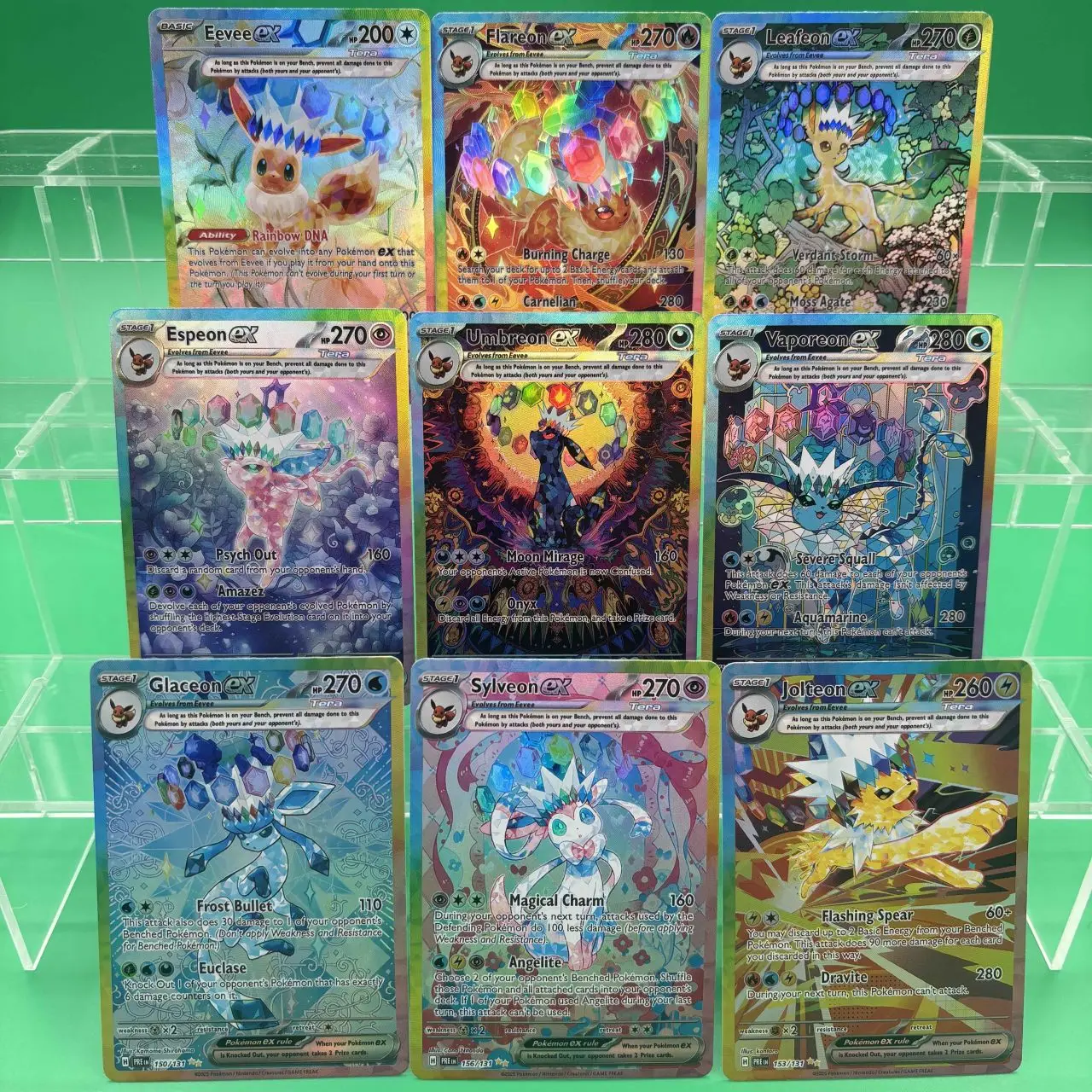 لتقوم بها بنفسك PTCG Eevee Umbreon مجموعة سلسلة بطاقة فلاش Charizard Reshiram ذاتية الصنع الكلاسيكية أنيمي جمع بطاقات دمى هدايا