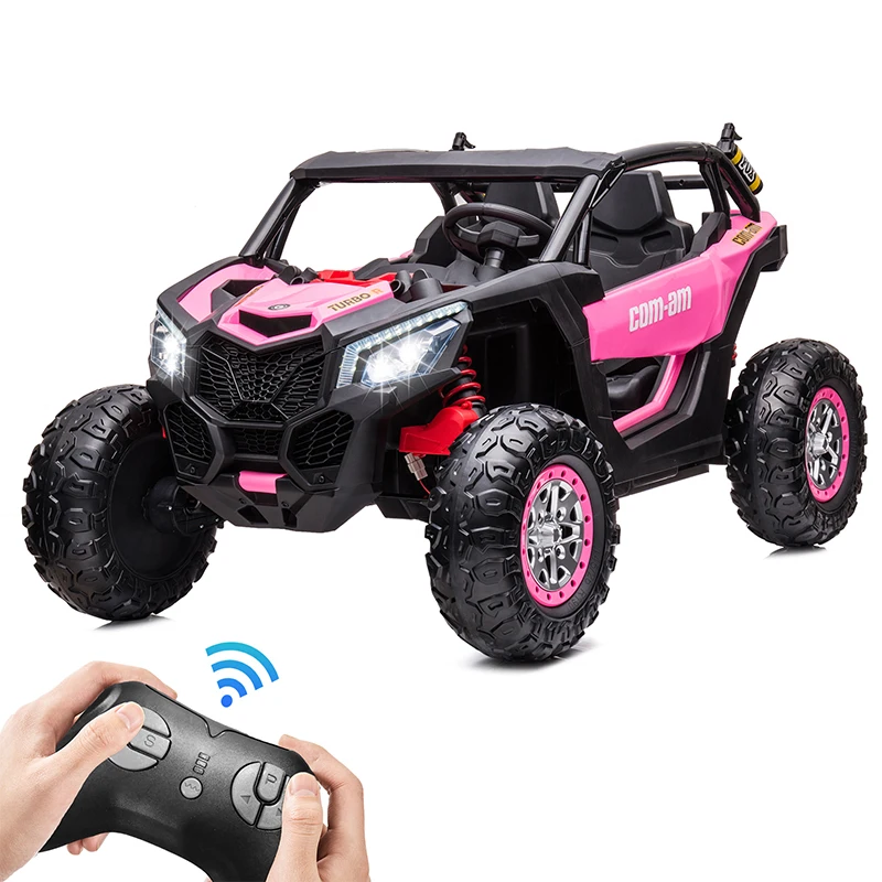 24V Kids Ride On Toy Car 7A Electric Vehicle UTV Car Toys for Ages 3-8 Kids Gifts with Parents Remote Control Speed Adjustable