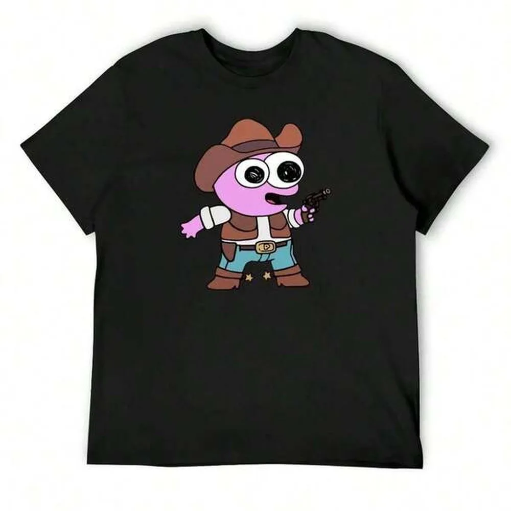 Smiling Friends Cowboy Pim - Adult Swim T-Shirt Customizeds Aesthetic Clothing Anime Clothes Tops Mens T Shirts Pack