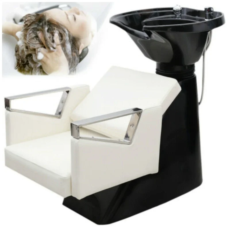 Semi-reclining shampoo bed Barber shop flush bed